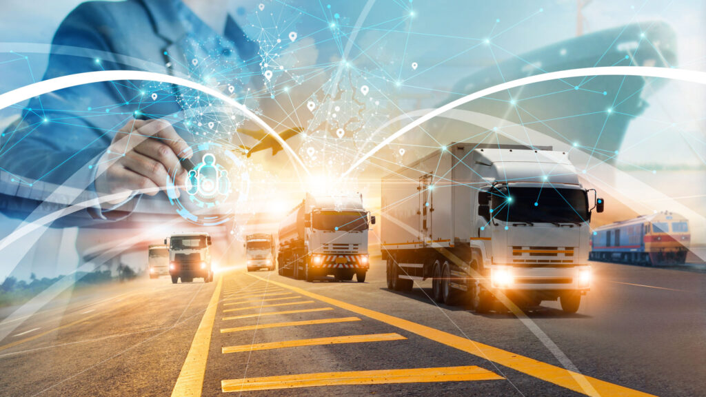 Transport and logistic, Manager checking and control logistic network distribution of customer